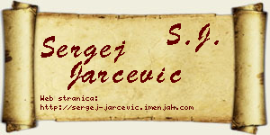 Sergej Jarčević vizit kartica